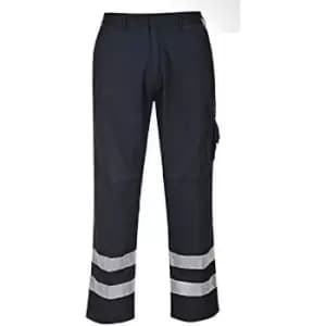 Portwest Mens Iona Safety Workwear Trousers (M/R) (Dark Navy)