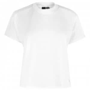 adidas Ateetude Cropped T Shirt Ladies - White/White