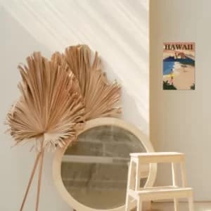 Hawaii 2 Multicolor Decorative Metal Wall Accessory