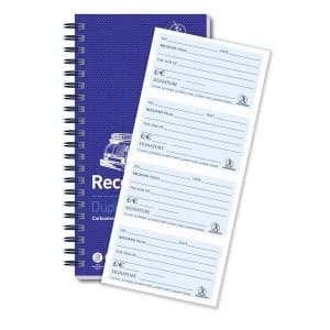 Challenge Wirebound Receipt Book 4 to View 200 Sets 4Page 280x141mm Single