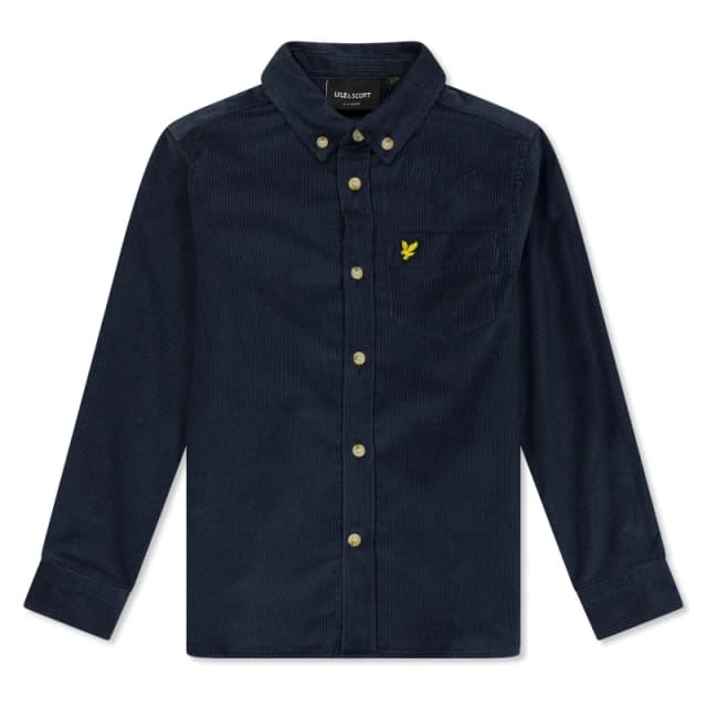 Lyle and Scott Kids Long Sleeve Corduroy Shirt Dark Navy male 3-4 Yrs