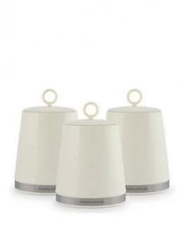 Morphy Richards Dune Set Of 3 Canisters- Ivory Cream