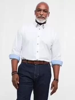 Joe Browns Delightful Double Collar Shirt - White, Size 2XL, Men