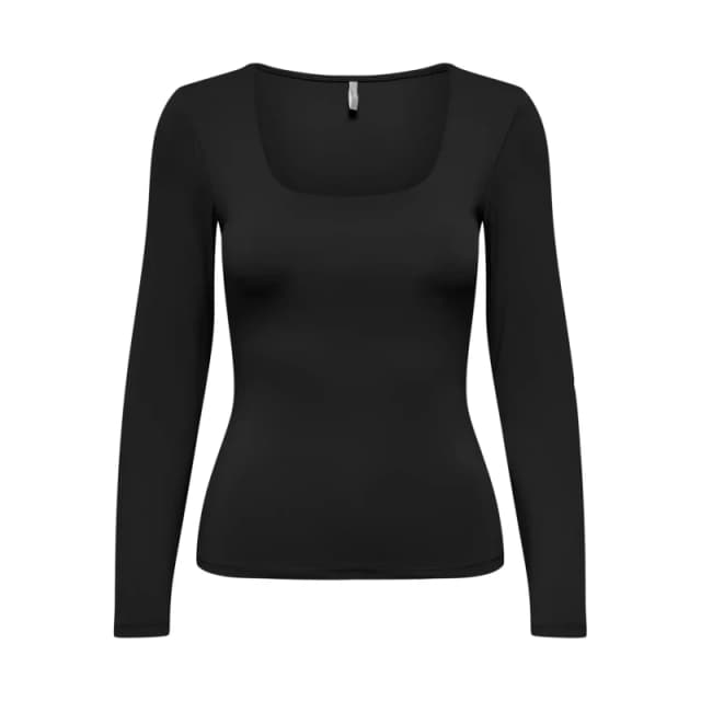 Only Womens long sleeve T-Shirt Only Lea 2-way Noir Female S