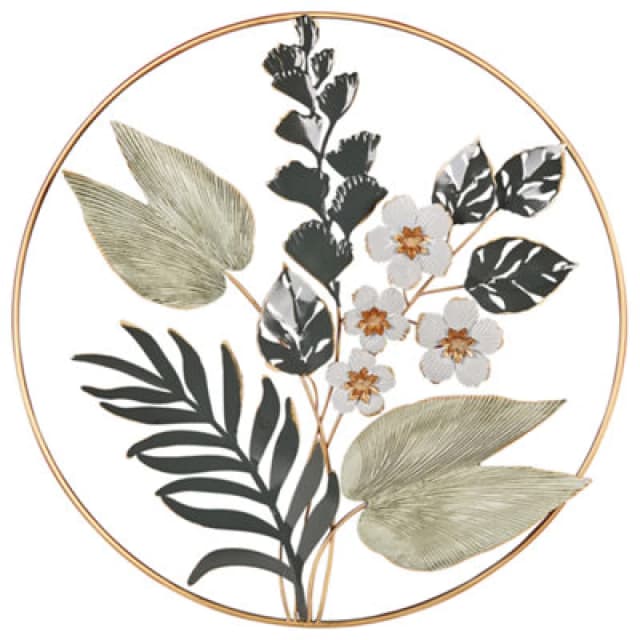 Beliani Wall Decor Flower Dubnium Metal 70 Cm Green