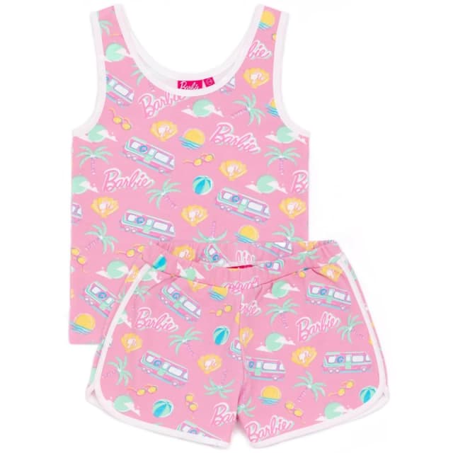 Barbie 2 Piece Towelling Co-ord Pink