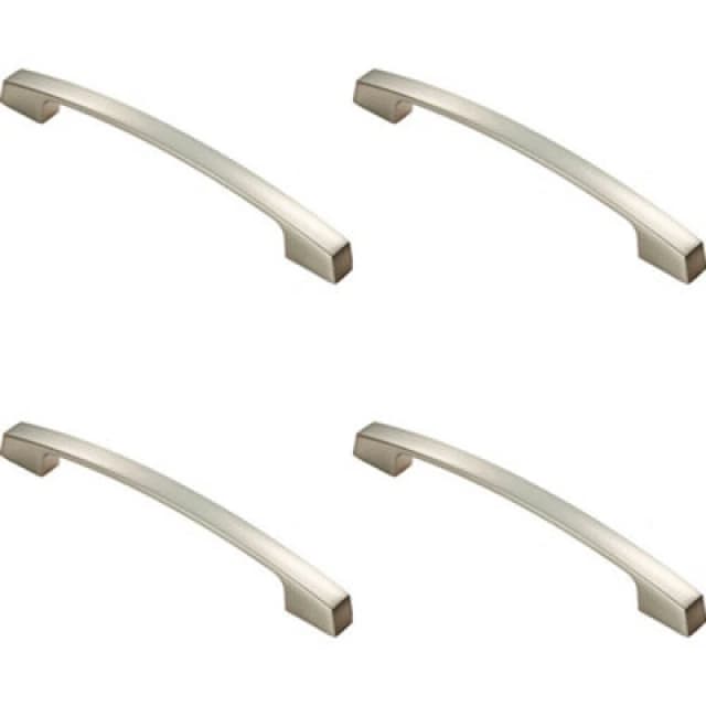 Loops 4x Curved Bridge Pull Handle 207 x 14mm 160mm Fixing Centres Polished Chrome Multi unisex