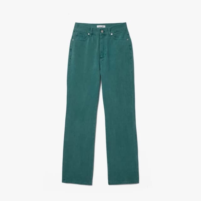 Lacoste Straight Leg Natural Dye Denim Jeans Green female 25R