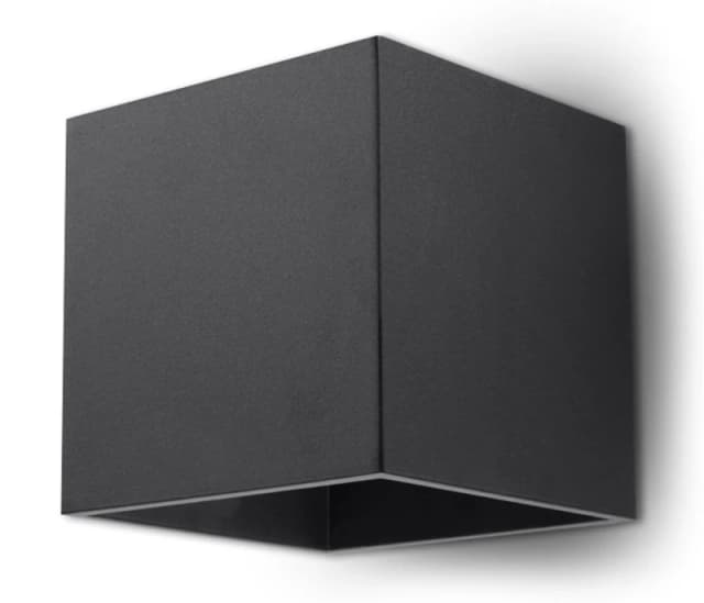 SOLLUX Wall lamp LED Quad SL.0057 SOLLUX Modern Lighting Sconce Black G9 1-Light Aluminium Square for The Kitchen and The Bedroom