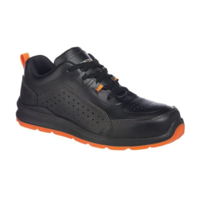 Portwest Compositelite Perforated Safety Trainers FC09BKO42 Colour: Black / Orange