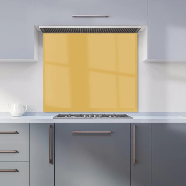 Warren Reed - Designer Desert Yellow Kitchen Splashback Size: 600mm x 750mm Yellow Unisex 600mm x 750mm