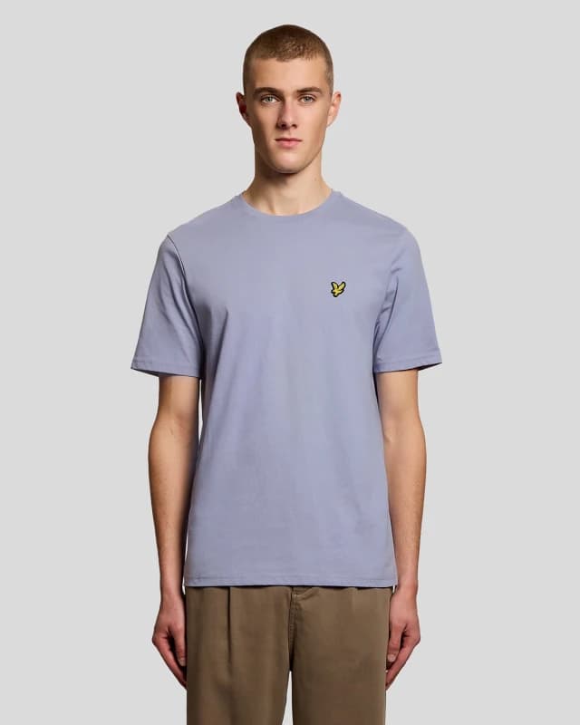 Lyle & Scott Mens Cotton Crew Neck T-Shirt in Light Blue