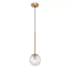 Modern Ligero Brass Pendant Ceiling Light Glass Shade