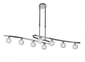 Telescopic 8 Light G9 ECO, Polished Chrome