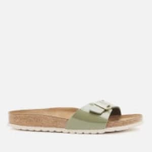 Birkenstock Womens Madrid Patent Single Strap Sandals - Khaki - EU 41/UK 7.5