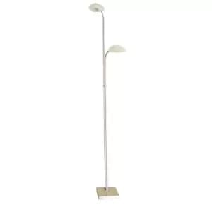 Udine Floor Lamp In-Line Dimmer 2 Light G9 Satin Chrome, NOT LED/CFL Compatible