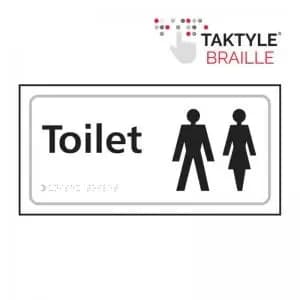 Toilet LadiesGents Symbol’ Sign; Self Adhesive Taktyle;