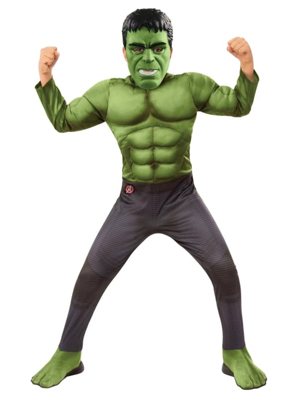 Rubies Kids Deluxe Hulk Costume From Marvel Endgame Multi