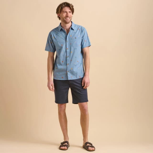 Brakeburn Brakeburn Men Beach Shirt in Blue Size: Medium Blue M Male 5052414917202