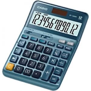 Casio Desktop Calculator DF-120EM Digit Display Blue
