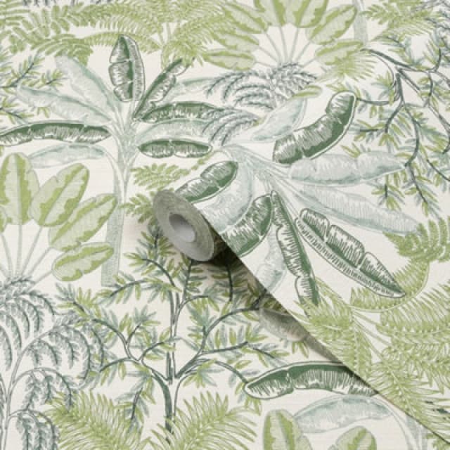 Superfresco Easy Superfresco Easy Intrigue Trees Wallpaper in Green Size: 10000mm_x_520mm Green 10000mm_x_520mm Unisex 5011583652307