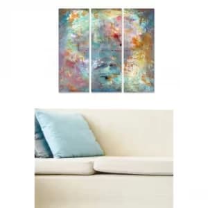MDF62692444 Multicolor Decorative MDF Painting (3 Pieces)