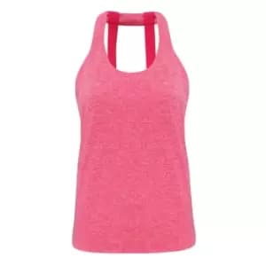 Tri Dri Womens/Ladies Double Strap Back Sleeveless Vest (L) (Hot Pink Melange)