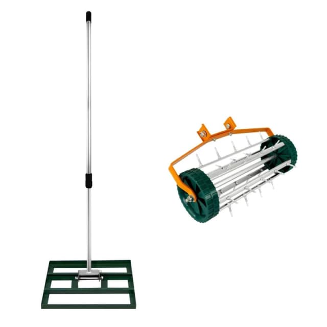 T-Mech 50cm Lawn Leveller & Aerator - Green 213841