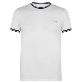 Jack Wills Baildon Space Dye Ringer T-Shirt - White