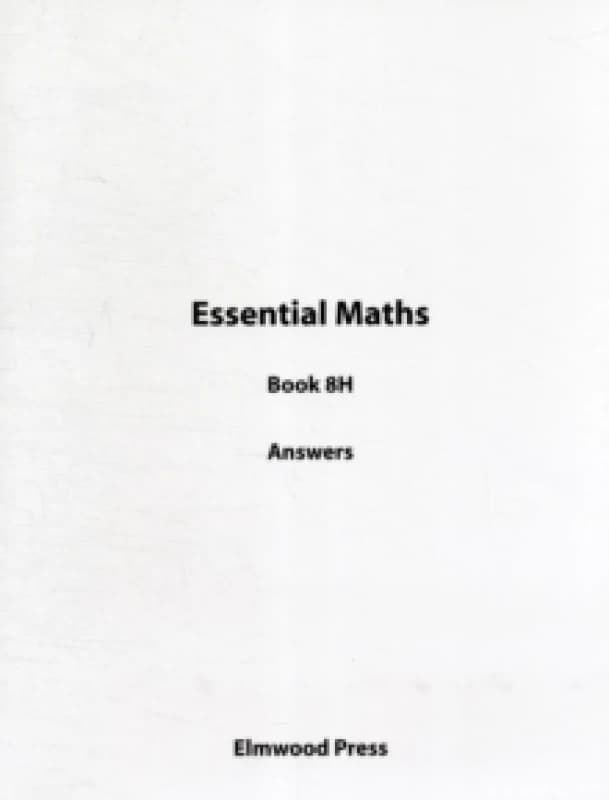 Essential Maths 8H Answers Paperback / softback