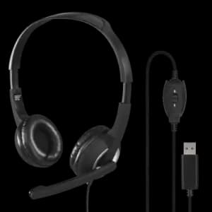 Hama HS-USB250 PC Office Headset Stereo Black