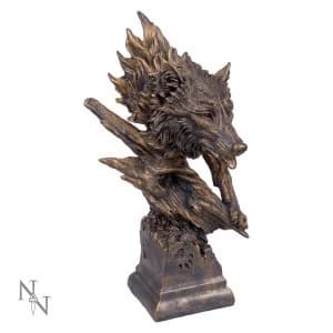 Large Wolf Bust 40cm Statue