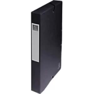 Exacompta Elasticated Box File 40mm, A4, Black, Pack of 8