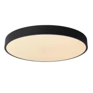Unar Modern Flush Ceiling Light - Ø49.5cm- LED Dim. - 1x36W 2700K - 3 StepDim - Black