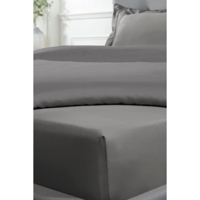 Homelife 300 TC Cotton Sateen Deep Fitted Sheet 40cm Navy unisex Single