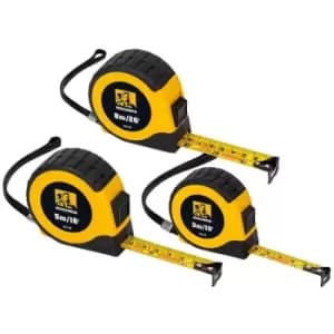 ROU43100 E-Z Read Tape Measure Set 3 Piece - Roughneck