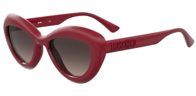 Moschino Womens Cat Eye Round Sunglasses Red female 55 cm