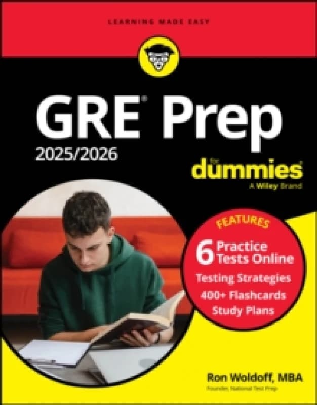 GRE Prep 2025/2026 For Dummies : Book + 6 Practice Tests + 400 Flashcards Online Paperback / softback