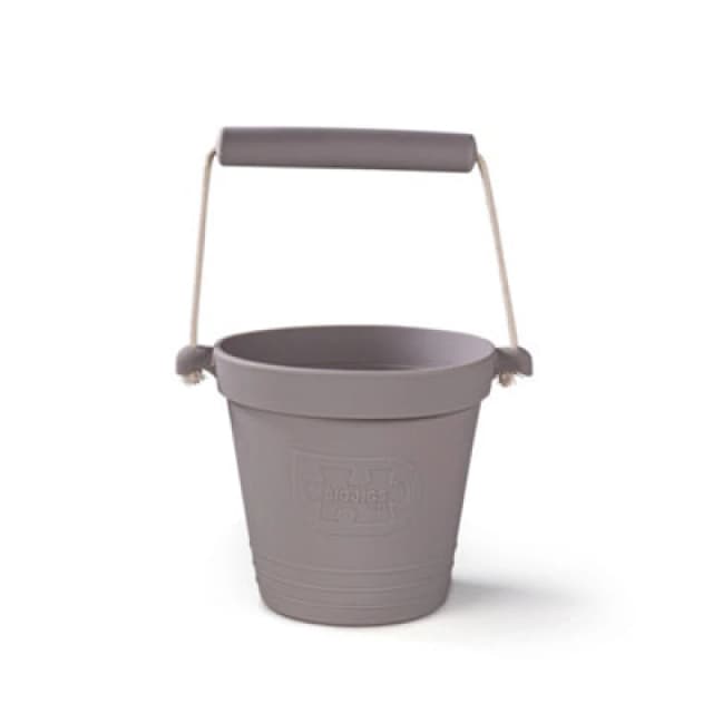 Bigjigs Toys Silicone Activity Bucket - Stone Grey