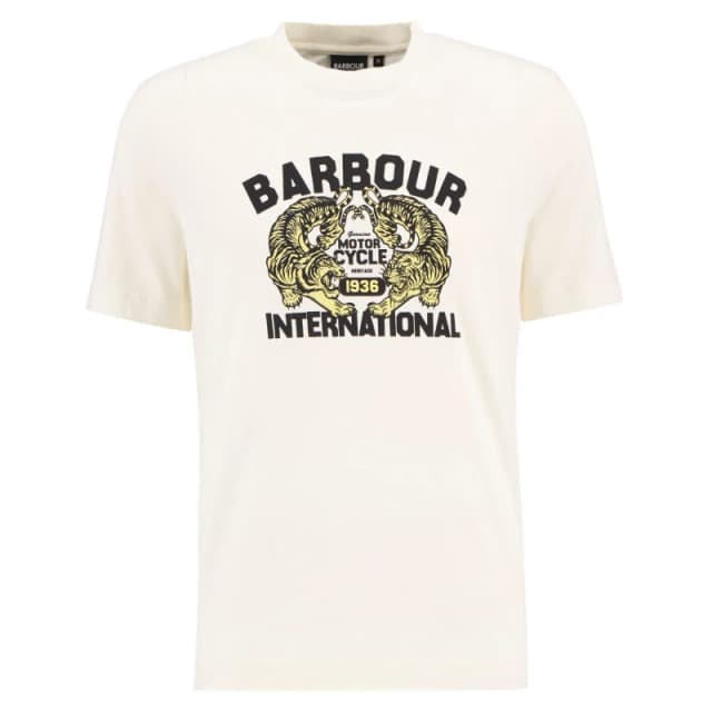 Barbour International Mens Talisman Graphic T-Shirt Whspr Wht WH32 male L