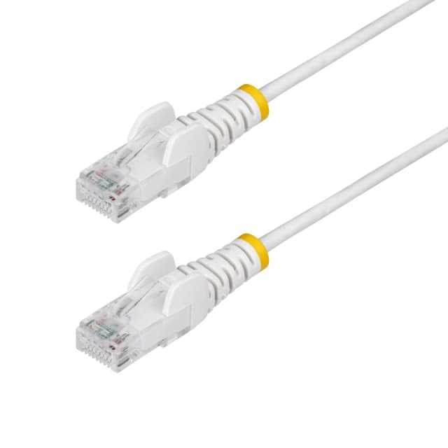 StarTech.com 25cm White Slim CAT6 Ethernet Cable. Snagless. 100W PoE.