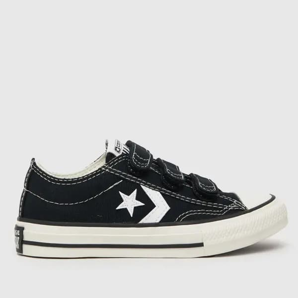 Converse Black & white star player 76 v Boys Junior trainers Black/White UK 11 (EU 28½)
