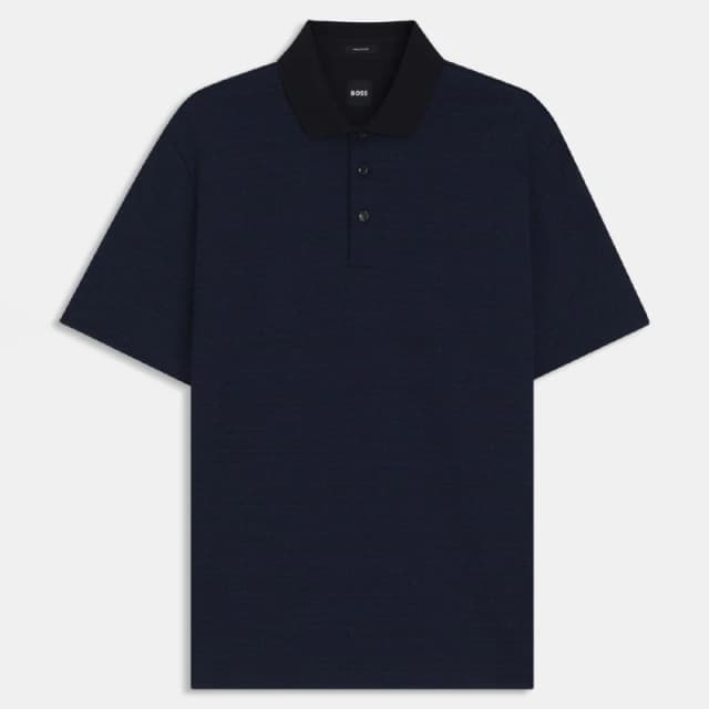 Boss H-Parris 102 Mercerised Cotton Polo Shirt Dark Blue male S