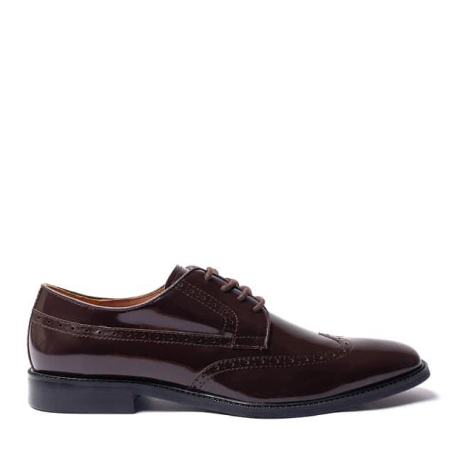Giorgio Men Brogue Leather Oxford Shoes - Brown Brown 6.5