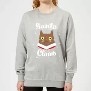 Santa Claws Womens Christmas Jumper - Grey - L