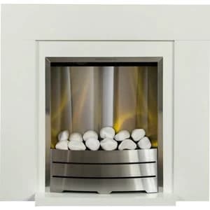 Adam Caprice Cream Electric Fire suite