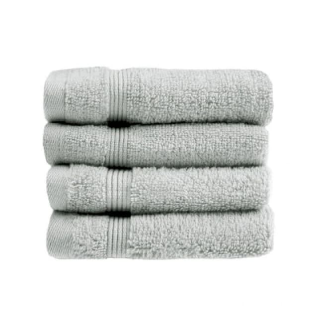 Allure Bath Fashions Luxury Zero Twist Egyptian Cotton 4 Pack Face Cloths - Dove Grey