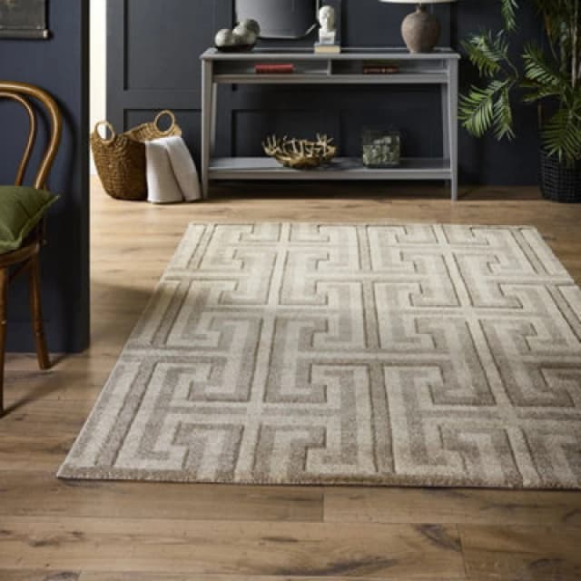The Very Collection Greek Key Rug Brown WE55S Unisex 120x170cm,160x230cm,200x290cm,80x150cm