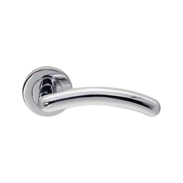 Spira Brass Taurus Lever Door Handle Polished Chrome