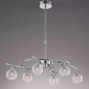 Lotto 6-Light Pendant Lamp Chrome